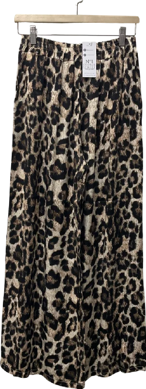 N°1 George Street Brown Lexi Leopard Print Trousers UK M