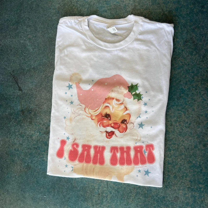 Online Exclusive | I Saw That Santa Graphic Tee in White