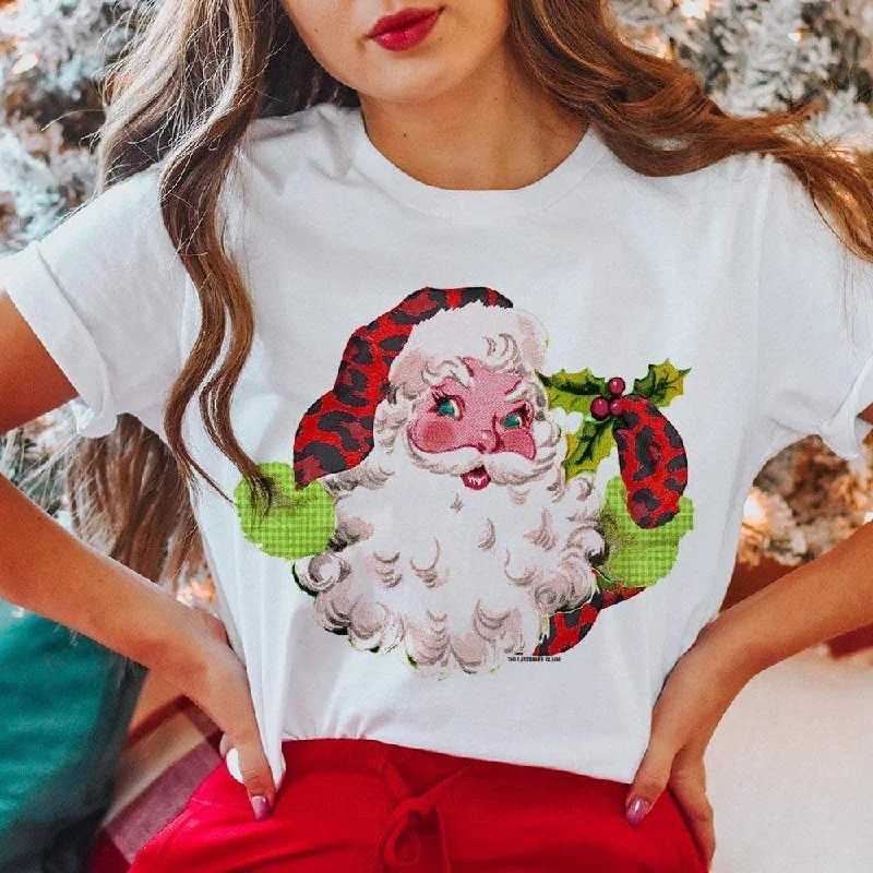 Online Exclusive | Jolly Santa Clause Graphic Tee in White