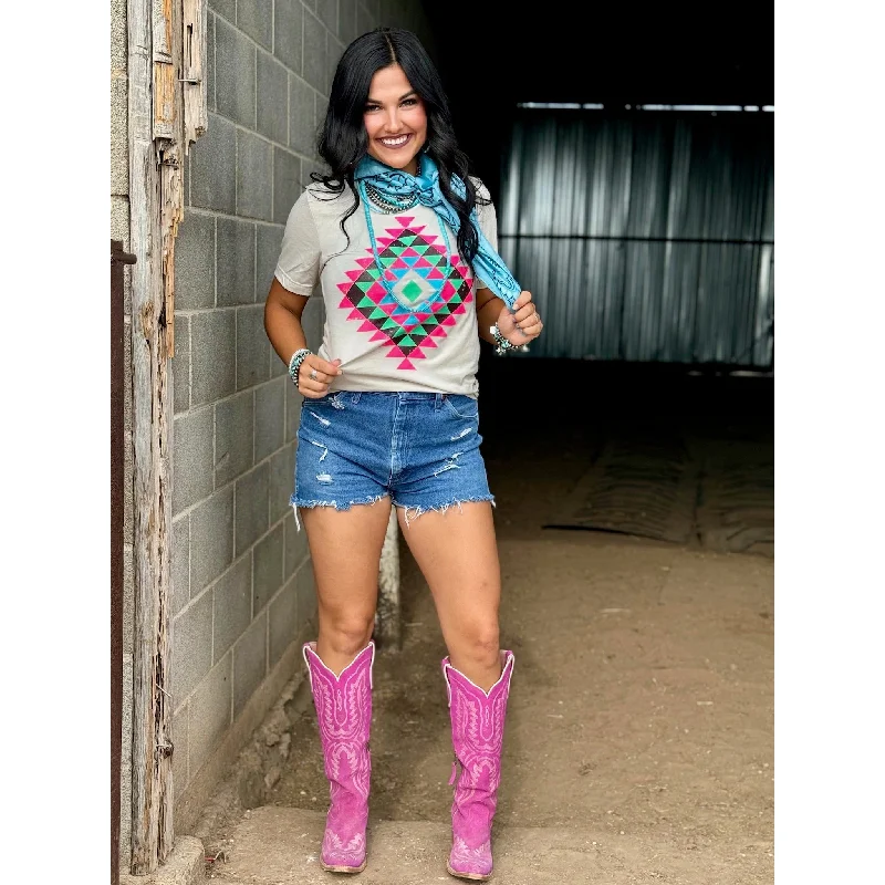 Ryanne's Neon Aztec Tee (XS-3XL)