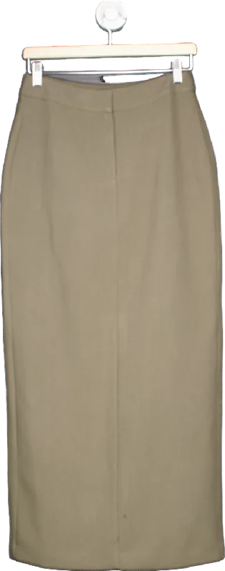 4th + Reckless Khaki Pencil Skirt UK 8