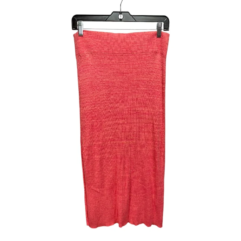 Knit Skirt Maxi By Free People In Pink, Size: S