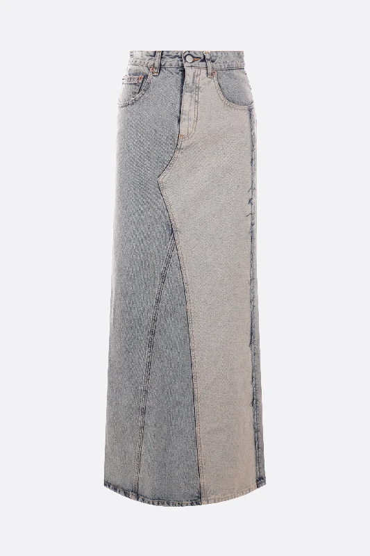 destructured denim skirt