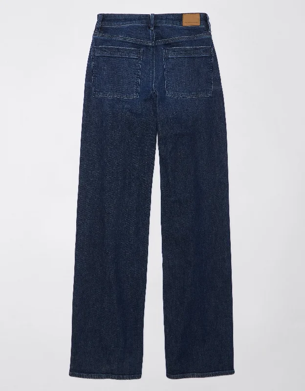 AE Dreamy Drape Stretch Super High-Waisted Baggy Wide-Leg Jean