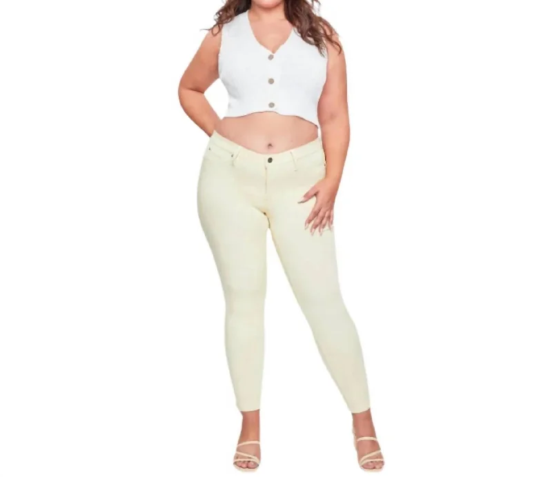 Hyperstretch Skinny Jeans In Banana Cream