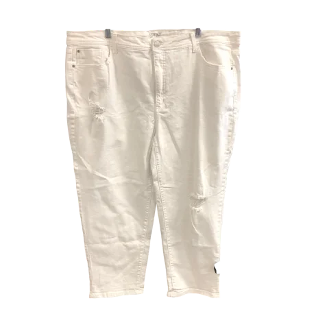 Jeans Boot Cut By Terra & Sky In White, Size: 24