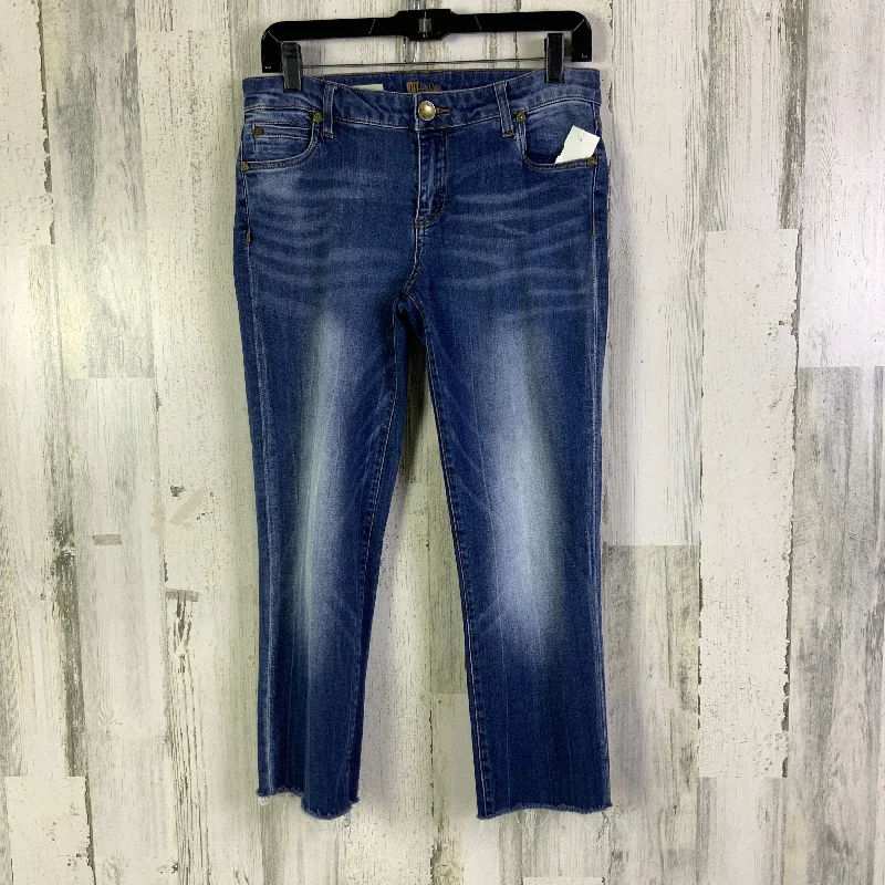 Jeans Cropped By Kut In Blue Denim, Size: 4