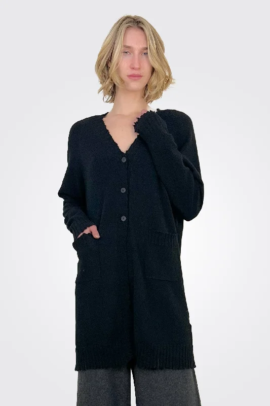 Long Cardigan - Black