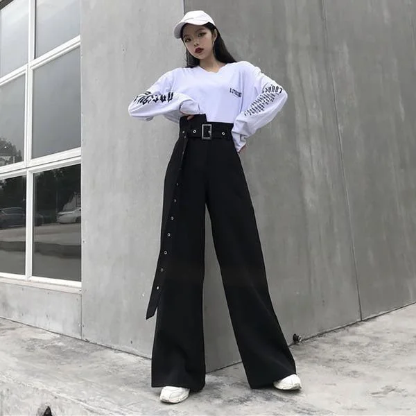 New Women High Waist Black Small Fresh Casual Style 2020 Spring Autumn Pants