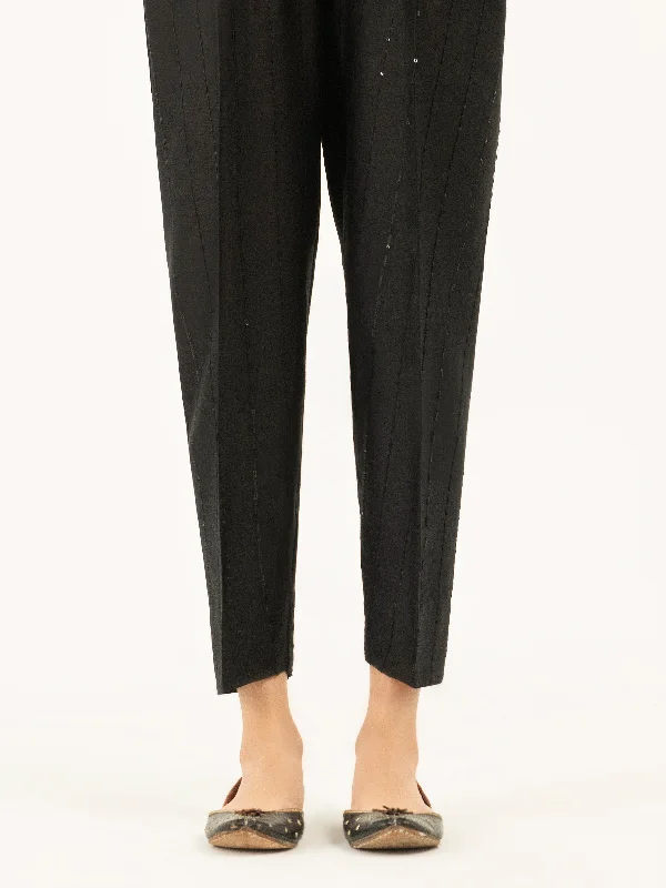 Embroidered Satin Trousers(Pret)