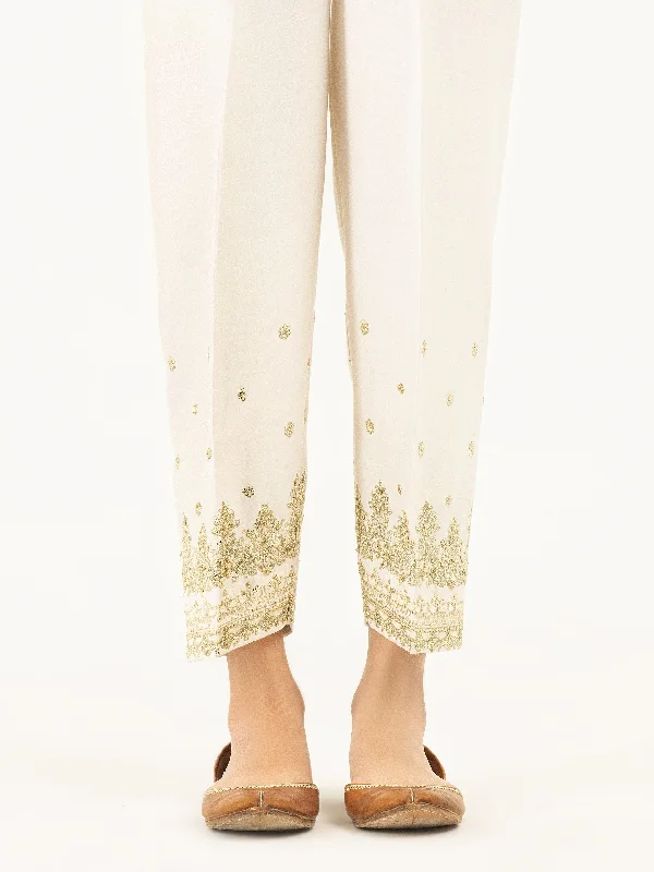 Embroidered Satin Trousers(Pret)