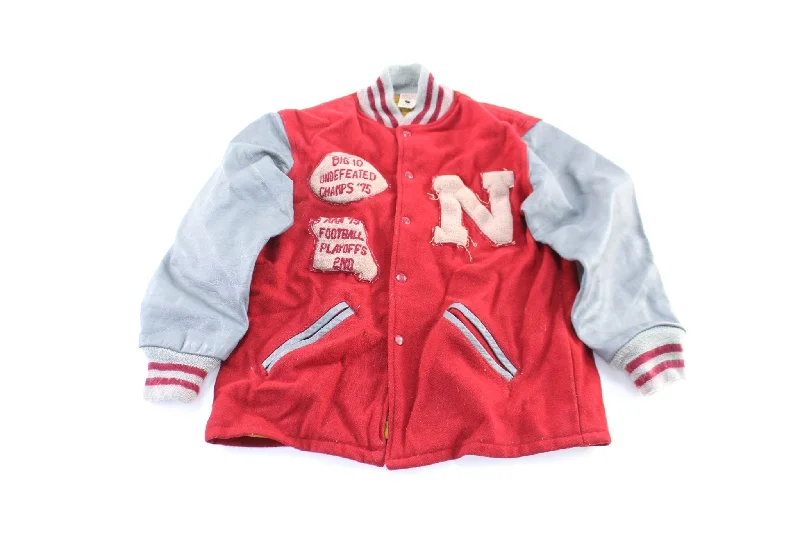 1975 Red & Grey High School Varsity Jacket