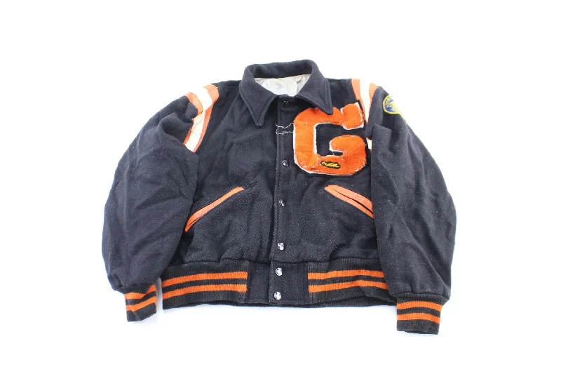 60's Black & Orange High School Varsity Jacket