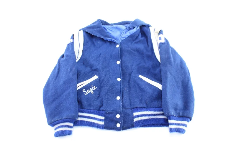 90's Jr Blues Blue & White Cheer Varsity Jacket