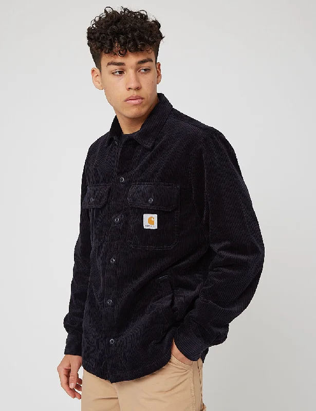 Carhartt-WIP Dixon Shirt Jac (Corduroy, 9.1 oz) - Dark Navy Blue Rinsed