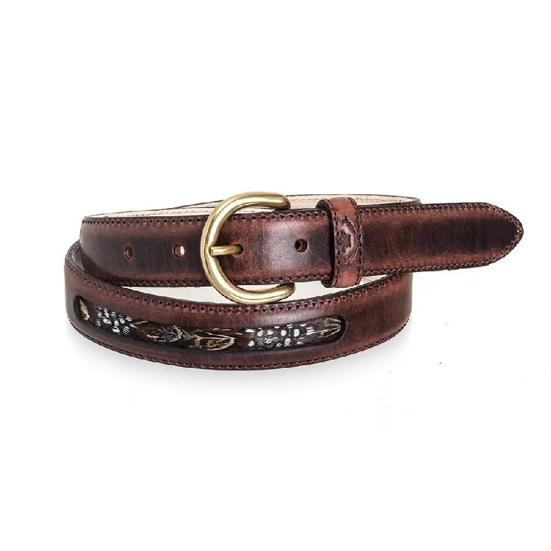 Drayton Feather Belt - Chocolate