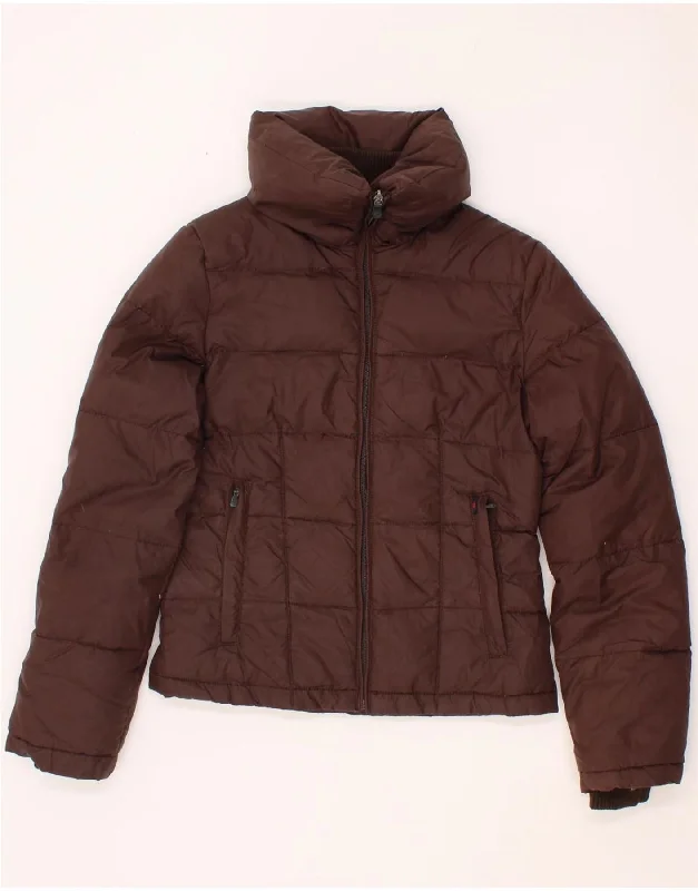 KAPPA Womens Padded Jacket UK 6 XS Brown Polyamide