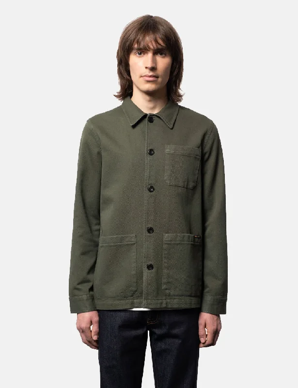 Nudie Jeans Barney Worker Jacket - Olive Green