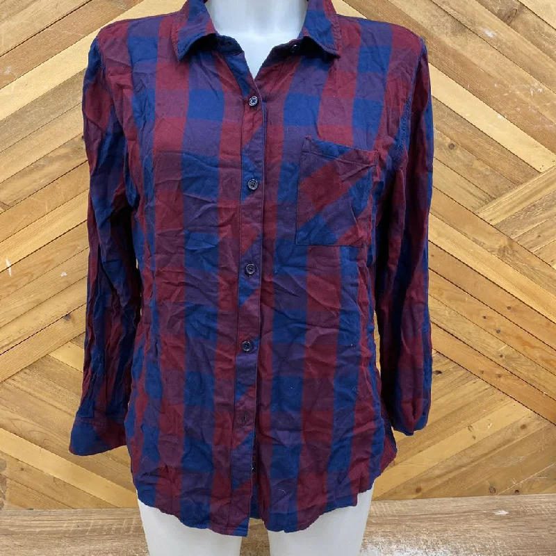 Rails - Women's Lightweight Flannel Shirt - MSRP $178: Burgundy/Navy-women-MD