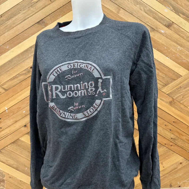 Running Room - Crewneck Sweatshirt - MSRP comp $50: Grey/Red-women-