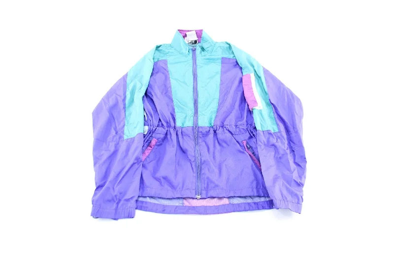 Women's The North Face Embroidered Logo Purple, Pink, & Aqua Zip Up Jacket