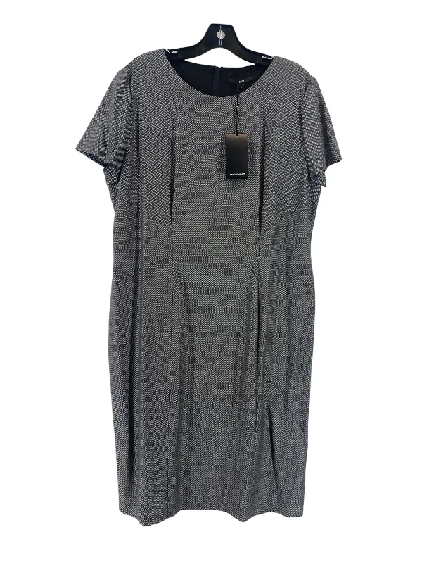 Black Dress Casual Midi Hugo Boss, Size 14