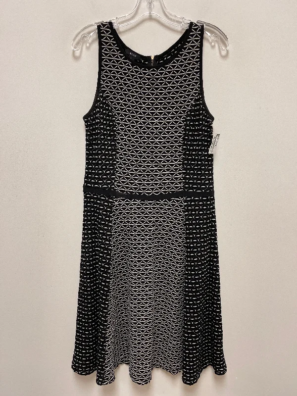 Black & White Dress Casual Midi Alfani, Size L