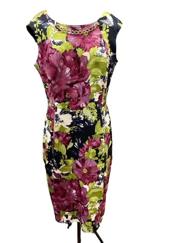 Floral Print Dress Casual Midi Enfocus, Size 12