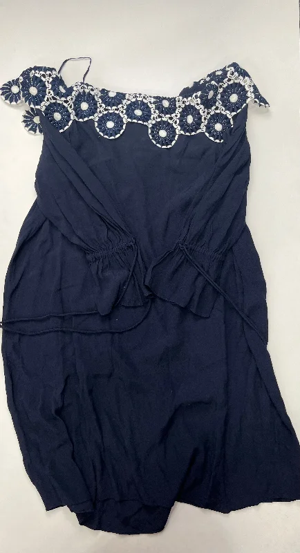 Navy Dress Casual Midi Ann Taylor O, Size M