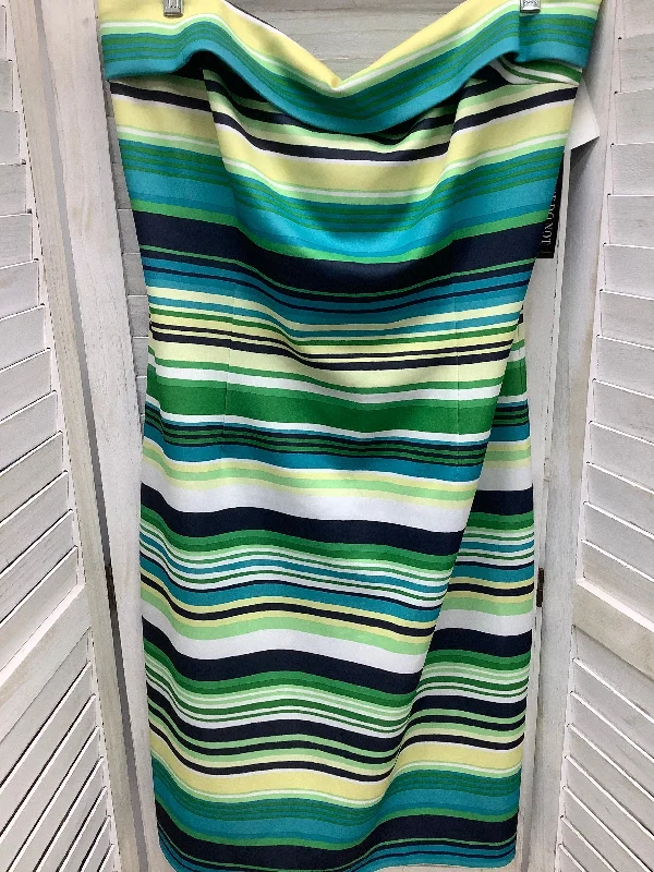 Striped Pattern Dress Casual Midi New York And Co, Size Xl