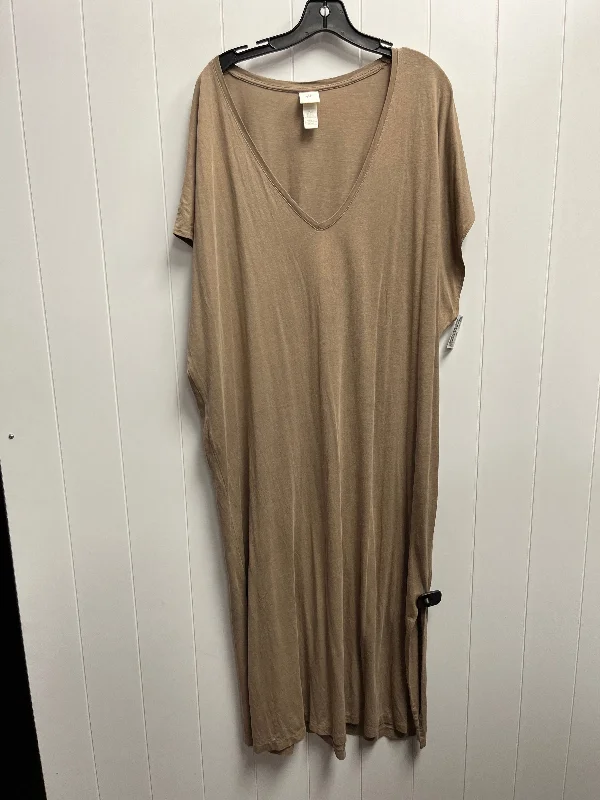 Taupe Dress Casual Midi H&m, Size Xxl