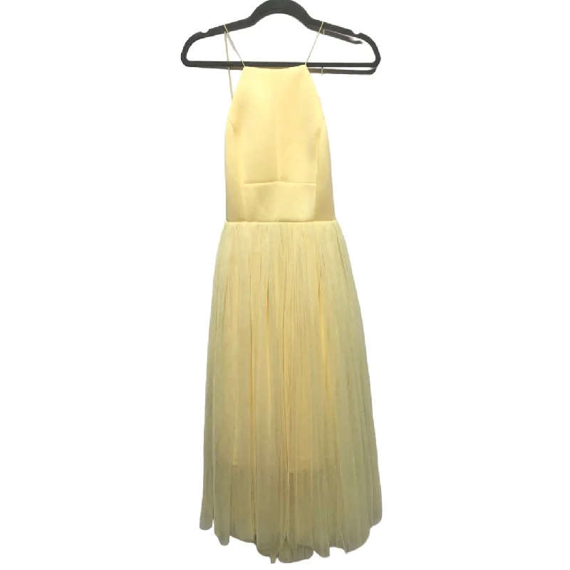 Yellow Dress Party Midi Asos, Size 6