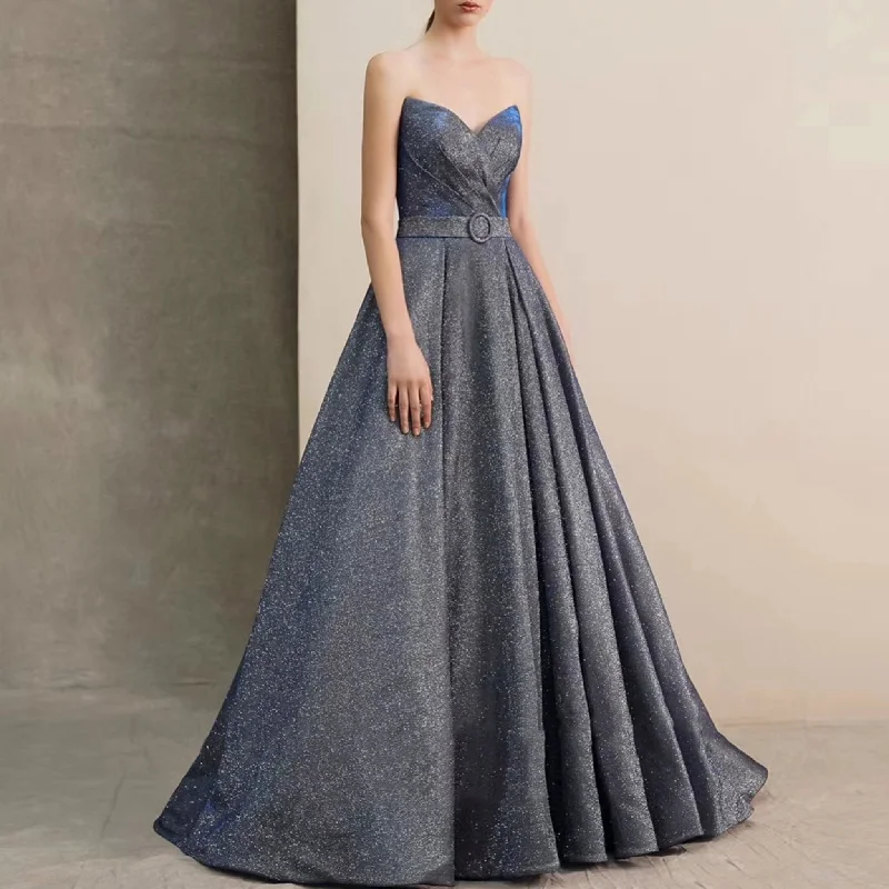 Detachable Sleeve A-line Evening Dresses Party Gowns