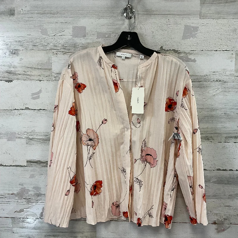 Blouse Long Sleeve By Vince In Pink, Size: M