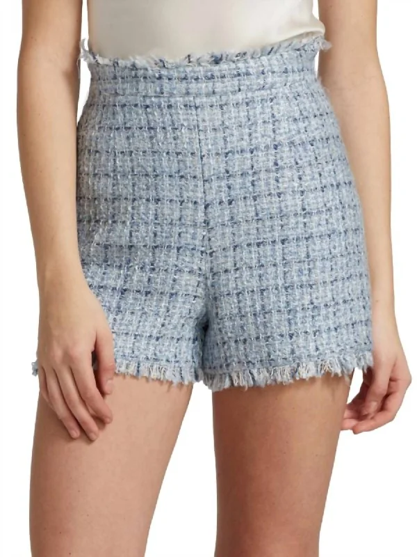 Coronado Tweed Shorts In Periwinkle