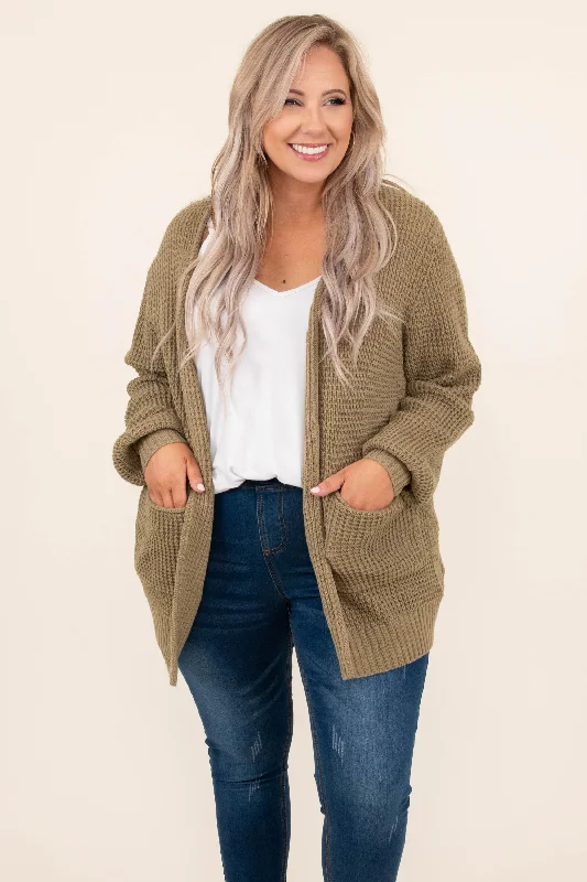 Finding What's A Matter Cardigan, Khaki