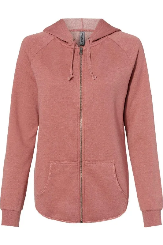 Independent Trading Co. Women´s California Wave Wash Full-Zip Hooded Sweatshirt