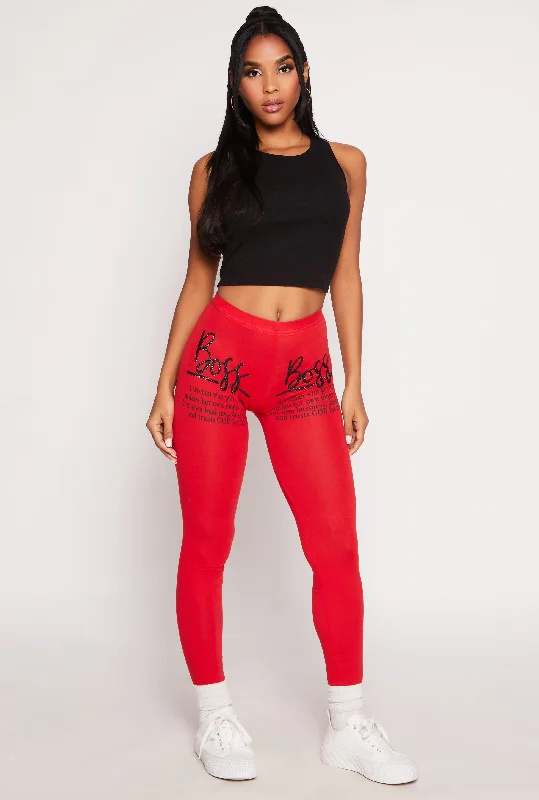 Glitter Boss Graphic Leggings