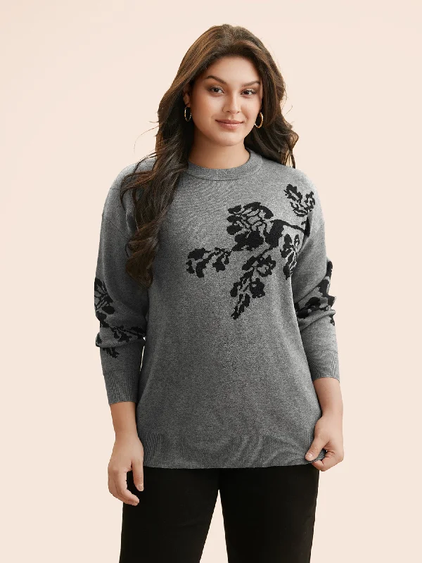 Supersoft Essentials Jacquard Drop Shoulder Pullover