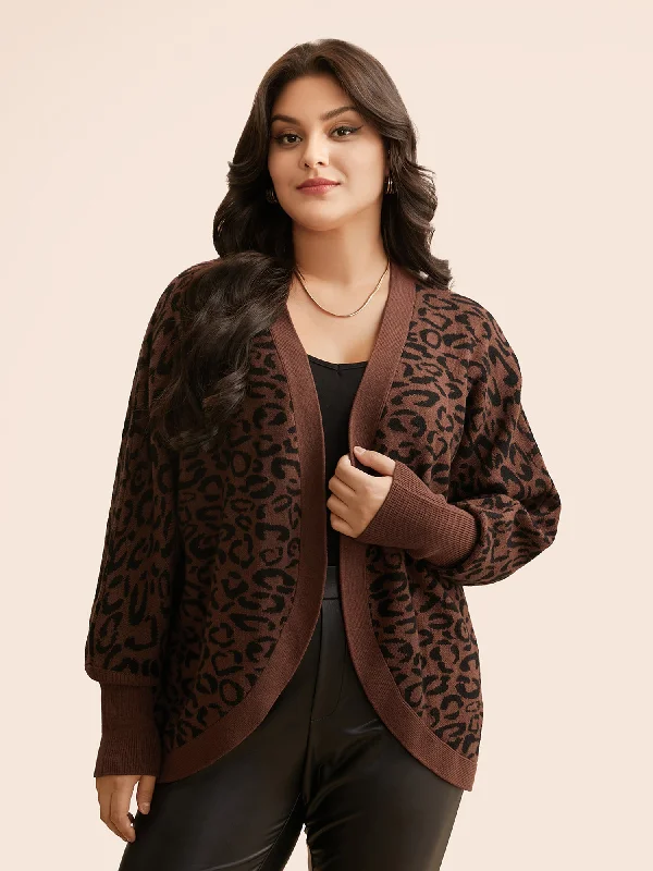 Supersoft Essentials Leopard Print Dolman Sleeve Cardigan