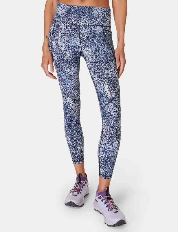 Power 7/8 Gym Leggings - Blue Speckle Print